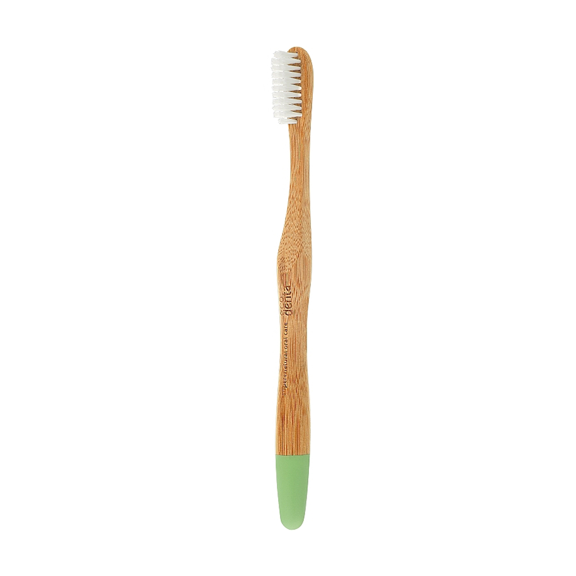 Зубна щітка Ecodenta Super Natural Oral Care бамбукова, м'яка, світло-зелена, 1 шт